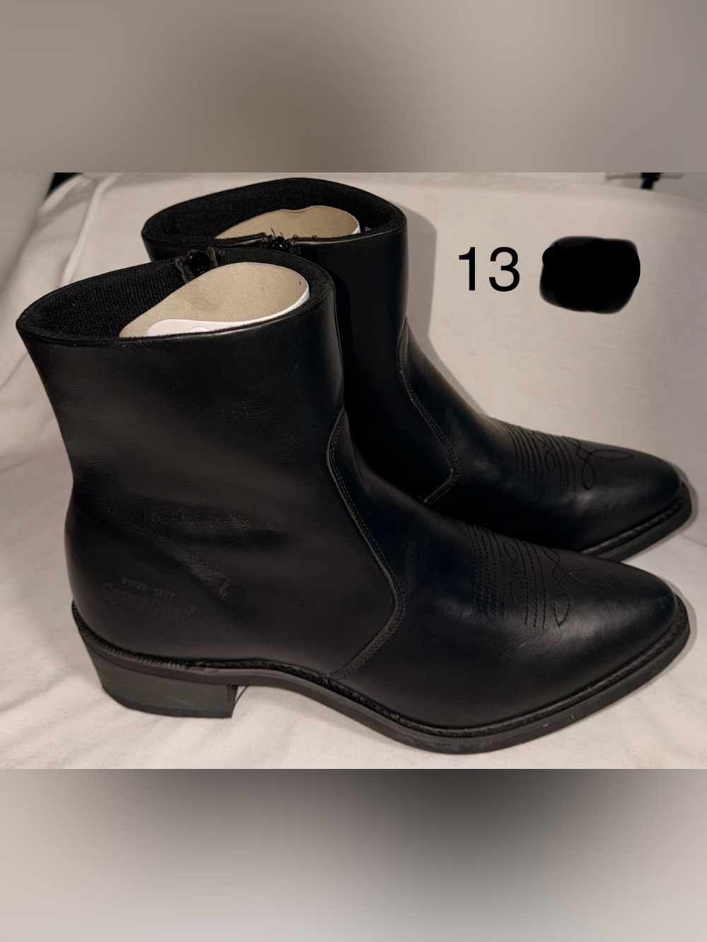 Men's guide wear Black Leather Ankle Boots